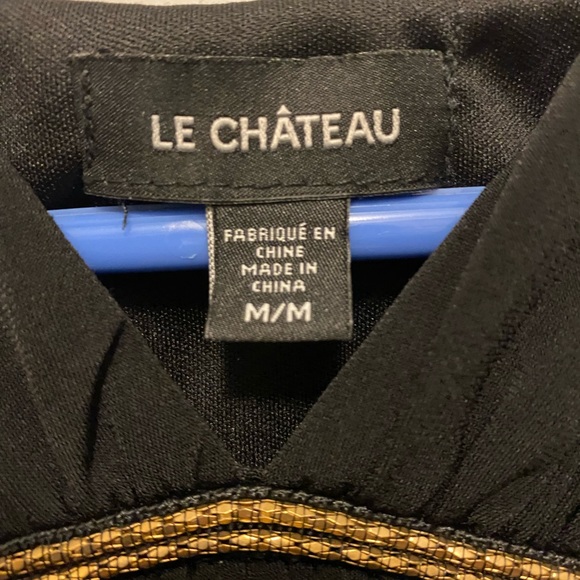 Black Le Chateau Halter shirt - Picture 3 of 5